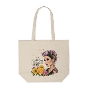 Confidence Looks Good On Me Custom Canvas Tote Bag